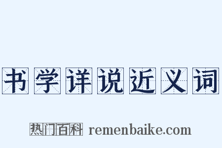 书学详说近义词是什么意思的图片